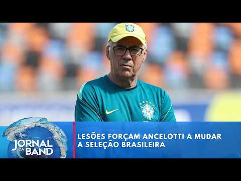 Lesões forçam Ancelotti a mudar o time da Seleção Brasileira | Jornal da Band