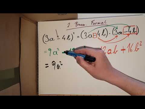 2.Binomische Formel, einfach erklärt, Variablen, Terme,  (a-b)^2