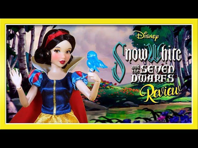 Vídeo relacionado con Disney Store Official, Blancanieves y los Siete Enanitos, Blancanieves, muñeca clásica, 29 cm, muñeca de Disney Totalmente posable con un Precioso Vestido y Cepillo de Juguete, para Mayores de 3 años