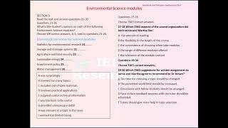 Environmental Science modules part 3 Actual IELTS listening