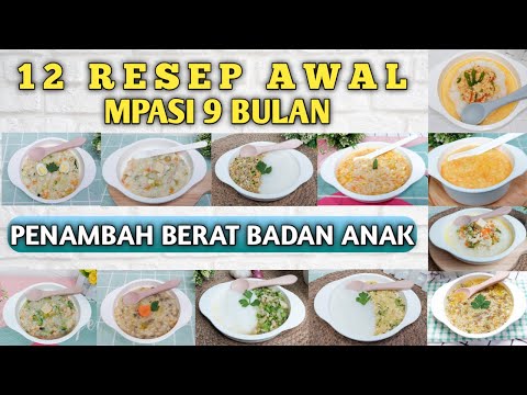 12 RESEP AWAL MPASI 9 BULAN PENAMBAH BERAT BADAN | MPASI PENAMBAH BERAT BADAN | MPASI ANTI GTM