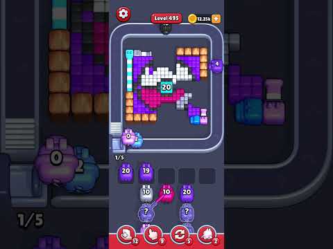 Pixel Flow Level 496 Walkthrough