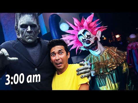 SIAMO RIMASTI CHIUSI NEL PARCO DI HALLOWEEN DI NOTTE! *parco divertimenti spaventoso*