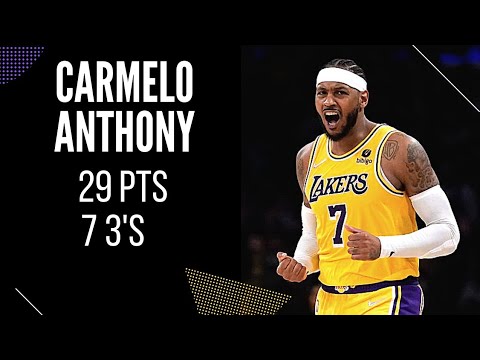 Carmelo Anthony Highlights vs. Charlotte Hornets | 11/8/21 | 29 Pts, 7 Threes