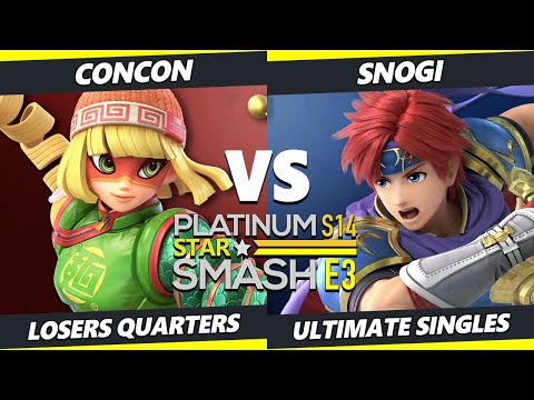PSS S14:E3 Losers Quarters - ConCon (Min Min, Rosalina, Peach) Vs. snogi (Roy, Wolf) SSBU Ultimate