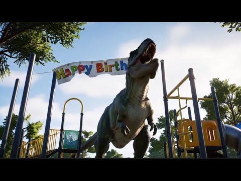 DINOSAURS! DINO STOMP ON THE PLAYGROUND by Mega Ran (lyric video)