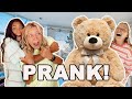 GIANT TEDDY BEAR ALIVE PRANK ON FAMILY w/16 Kids