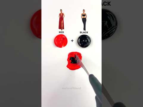 Red + Black Color Mixing #colormixing #paintmixing #satisfying