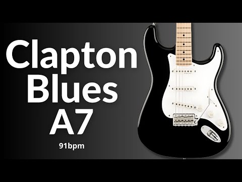 Clapton Style Blues Backing Track Jam in A Major (A7)