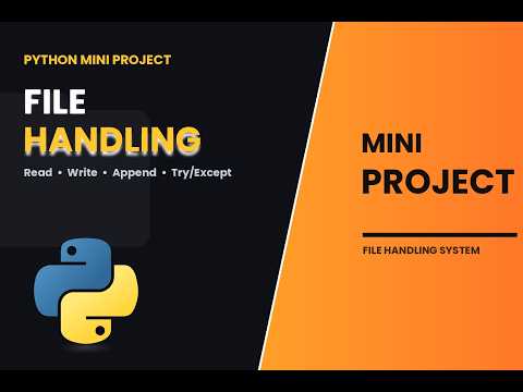 Build A Complete File Handling Project In Python Crud Project Python Pythonprojects