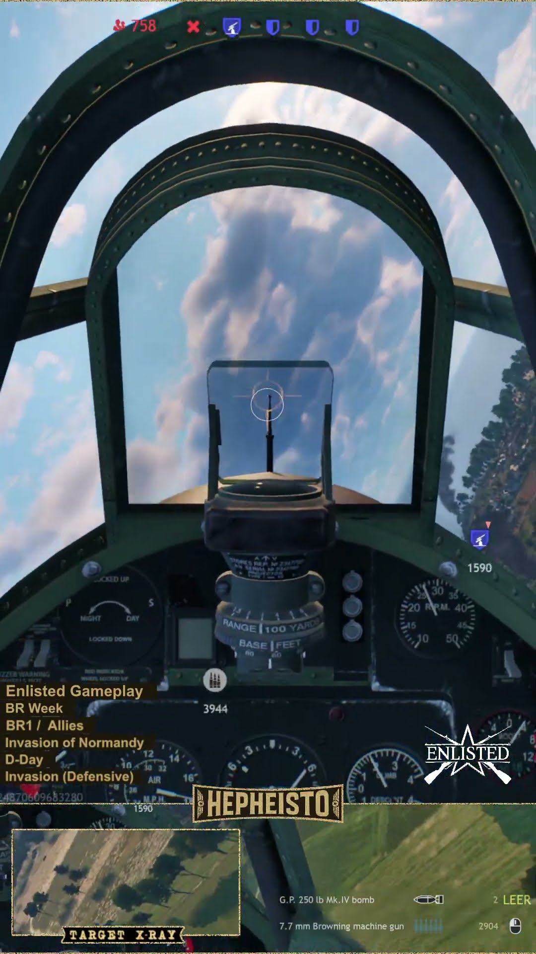 Pilot eliminates Potez 633 with 7.7mm Browning MG