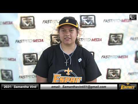 2021 Samantha Vinti Catcher and First Base Softball Skills Video - Esprit Fastpitch