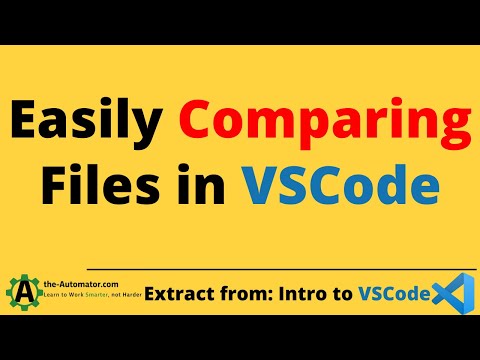 Comparing Files in VS code Extract from Intro to VS code
