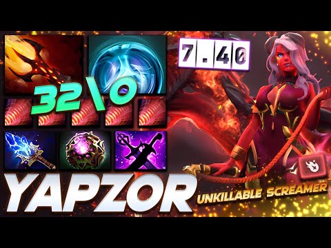 [7.40] Yapzor Queen of Pain 32/0 - Dota 2 Pro Gameplay [Watch & Learn]