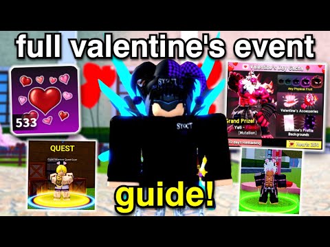 FULL Valentine's Event GUIDE, Fastest Way to Get HEARTS + Roll Gacha (Blox Fruits)