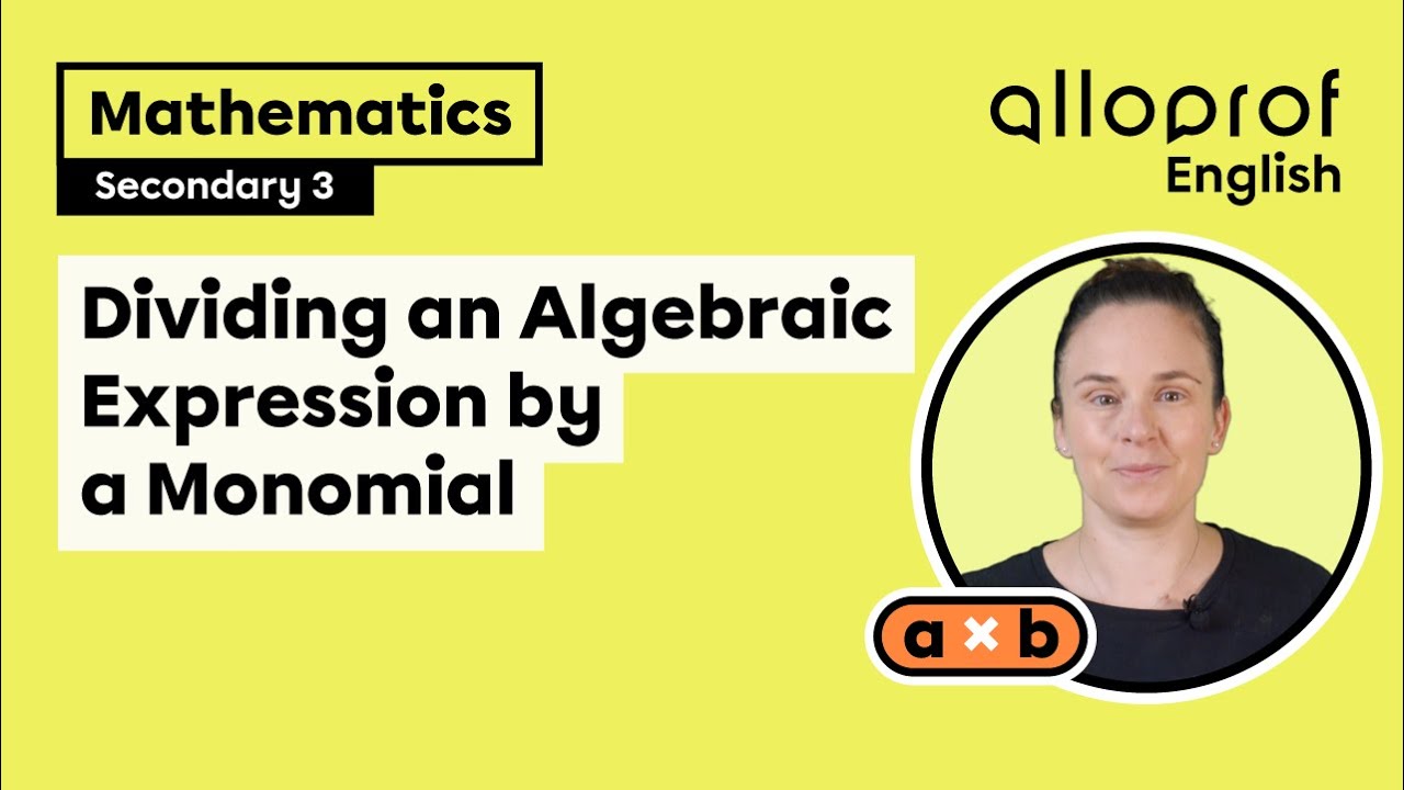 Dividing an Algebraic Expression by a Monomial