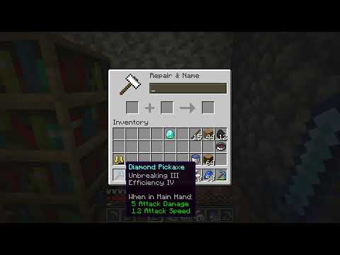 Minecraft: Saving a Diamond and enchantments levels when repairing an item