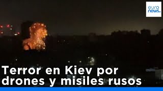 Incendios, 26 heridos y 4 muertos: Drones y misiles rusos siembran el terror en Kiev