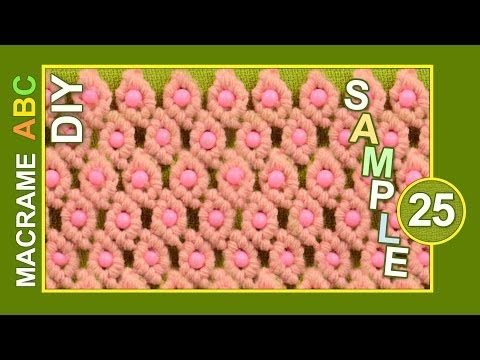 Macrame ABC pattern sample 17