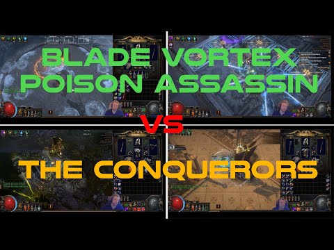 [Poe 3.12] Heist League Starter vs The Conquerors (Blade Vortex Poison Assassin) - Fast kills!