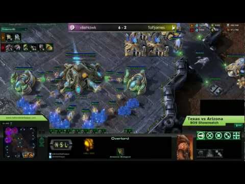 TX vs AZ Set 9 - vileHawk (Z) vs ToFjames (P) Part 1/3
