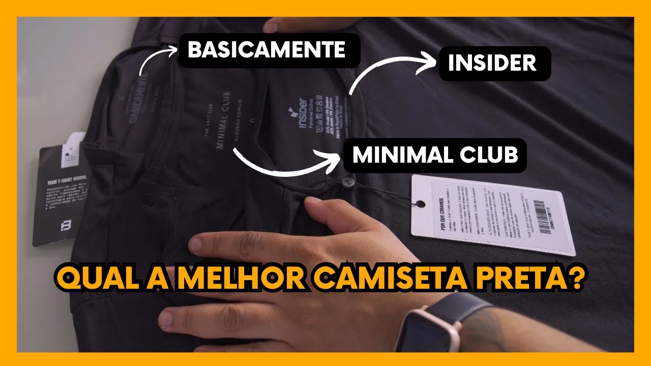 Qual a melhor camiseta?  Insider x Minimal Club x Basicamente