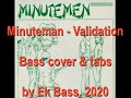 Minuteman - Validation bass cover with playthrough tabs