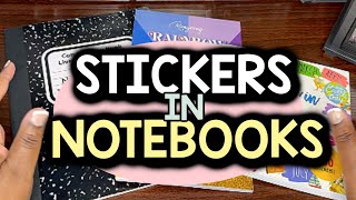 HOW TO USE STICKERS IN A NOTEBOOK