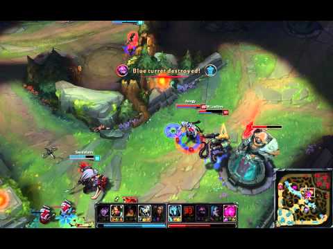 [LOL]Bjergsen Nidalee outplay