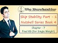 SHIP STABILITY PART 1 BOOK 4 CHAPTER 7 For Single Weight