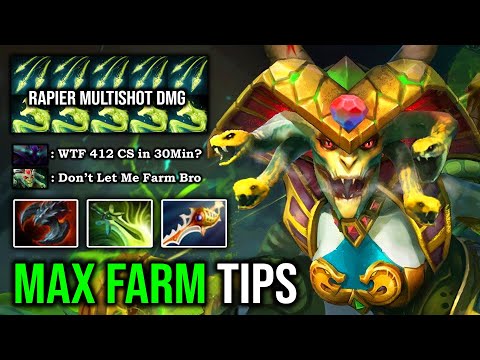HOW TO ULTRA FARM MEDUSA IN 7.27 WITH MULTISHOT RAPIER 412 LS IN 30 MINUTE | DOTA 2 PRO GUIDE