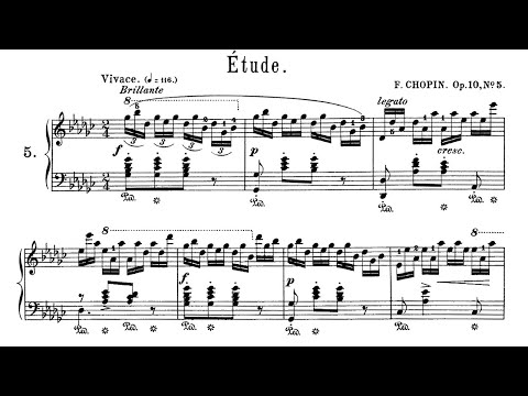 Chopin: Etude in G flat major Op. 10 No. 5 - Monique Haas, 1959 - Deutsche Grammophon LPEM 19 203