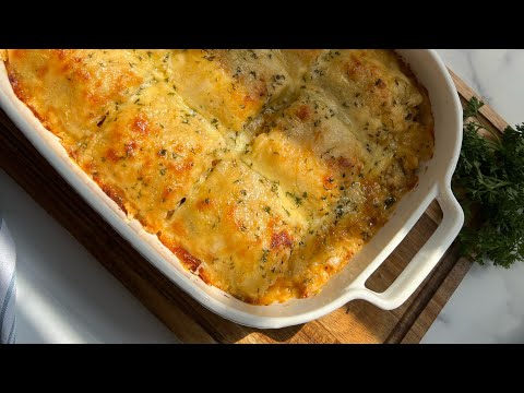 Seafood lasagna rolls