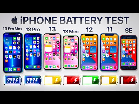 iPhone 13 Pro Max vs 13 Pro / 13 / 13 Mini / 12 / 11 / SE - TEST DE VIDANGE de l'autonomie de la batterie