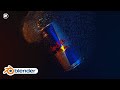 3D Advertisement For Red Bull In Blender Redbull Blender Cgi 3d