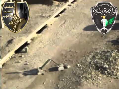 استهداف تجمعات قوات النظام في فرع فلسطين وكليات الهندسة في حي بستان الدور في مدينة دمشق بواسطة صواريخ محلية الصنع من قبل لواء درع الإسلام