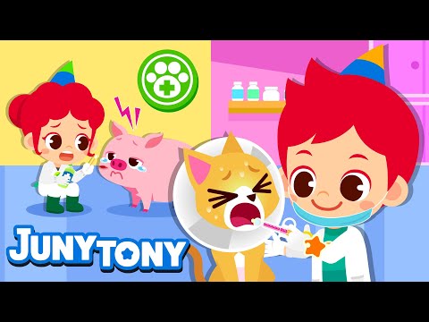 Veterinarian | 😿🩺JunyTony Animal Hospital! | Job & Occupation Songs | Kids Songs | JunyTony