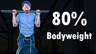 Former Average Guy Achieved Weighted Pull-up with 80% Extra Bodyweight (New PR!)