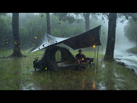 POURING RAIN‼️ 3 DAYS Camping in heavy rain ALL DAYS