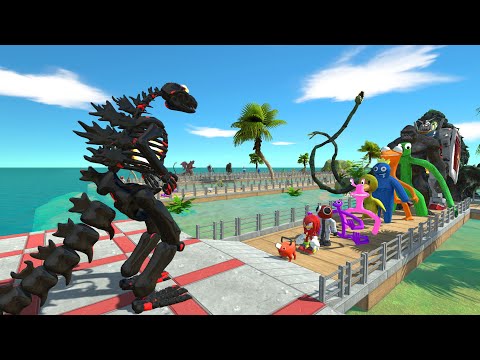 Godzilla Skeleton vs Biollante OASIS DEATH RUN - Animal Revolt Battle Simulator