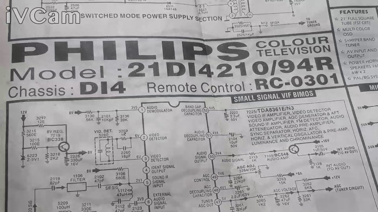 PHILIPS COLOUR TV CIRCUIT DIAGRAMS