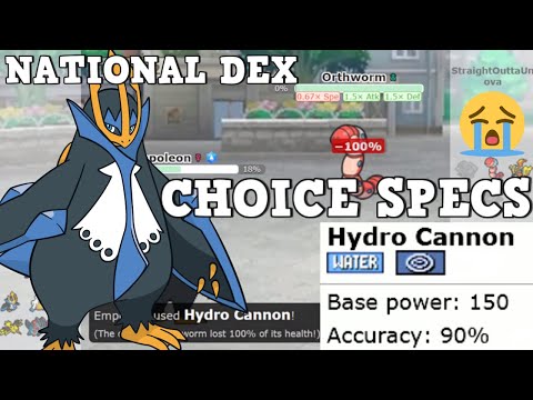 CHOICE SPECS HYDRO CANNON EMPOLEON IN RAIN IS INSANE | POKEMON SHOWDOWN