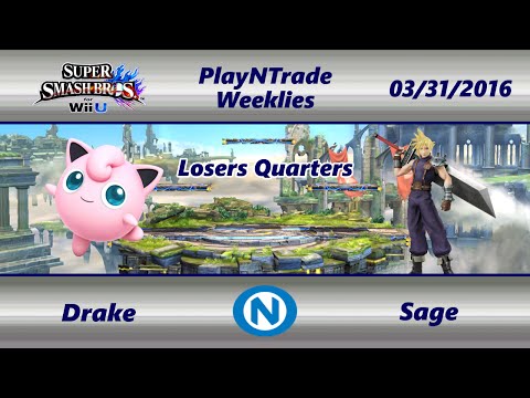 PNT 03/31/16 - Drake (Jigglypuff) vs Sage (Cloud) - Losers Quarters - Smash 4