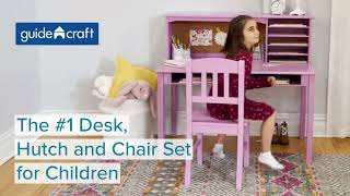 Guidecraft Children's Media Desk - The #1 Desk, Hutch and Chair Set for Kids
