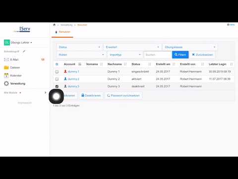 IServ für Lehrer - Accounts reaktivieren