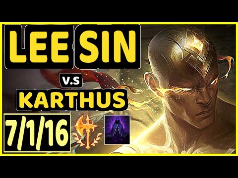 TYNX (LEE SIN) vs KARTHUS - 7/1/16 KDA JUNGLE CHALLENGER GAMEPLAY - EUW