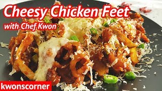 Download lagu Cheesy Dakbal: Spicy Korean Chicken Feet Recipe (닭발 레시피, 鶏の足 レシピ) mp3