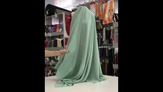 8065-47 Искусственный шёлк матовый цвет Ментоловый 130 гр/м2, 150 см на YouTube 1