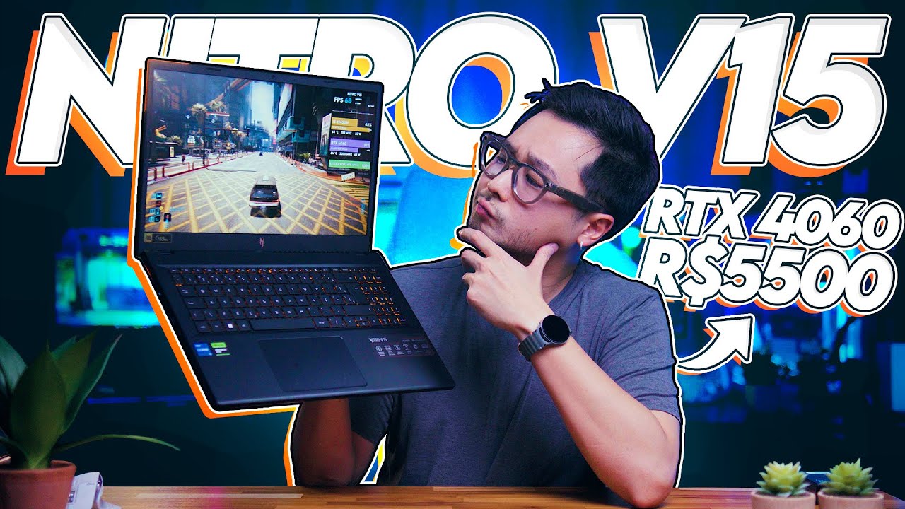 Miniatura da avaliação em vídeo de Notebook Gamer Acer Nitro V15 ANV15-52-52VN Intel Core i5-13420H 16GB RAM 512GB SSD RTX 4060