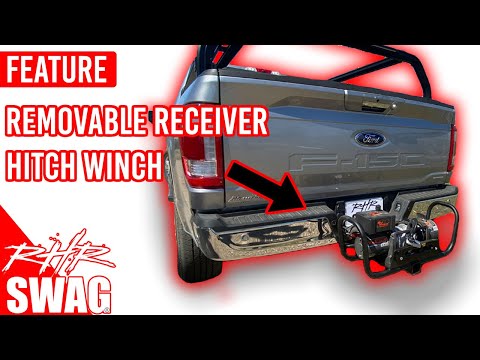 Mile Marker Removable Receiver Hitch Winch with Cradle Mount